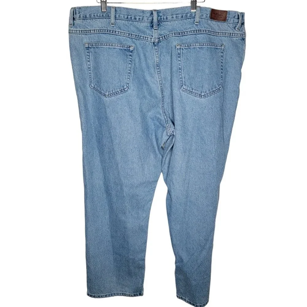 L.L.‎ Bean 46 x 29 Light Wash Blue Men's Straight Leg Denim Jeans
